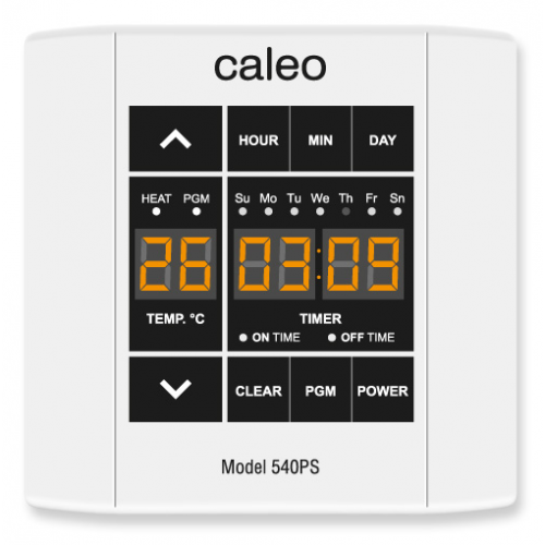 Терморегулятор CALEO 540PS накладной цифровой, программируемый, 4 кВт